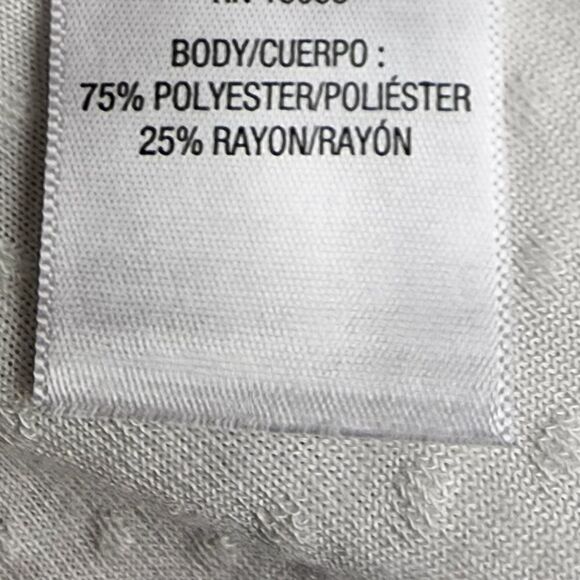 BASIC EDITIONS WOMENS  BELL SLEEVES WHITE RAISED DOTS TOP SIZE LARGE - Picture 7 of 7